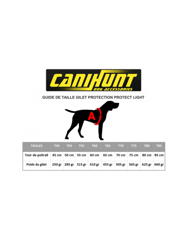 GILET PROTECT LIGHT CANIHUNT Gilets de Chasse pour chiens