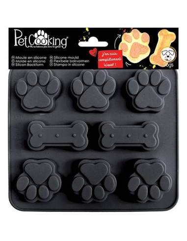 Moule silicone Pattes de chien + Os