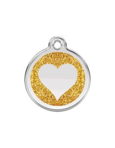 Médaille avec paillettes Coeur