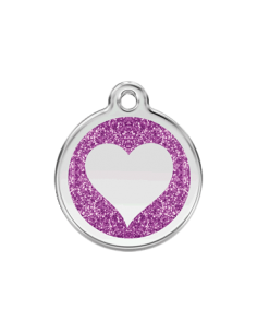 Médaille avec paillettes Coeur 2