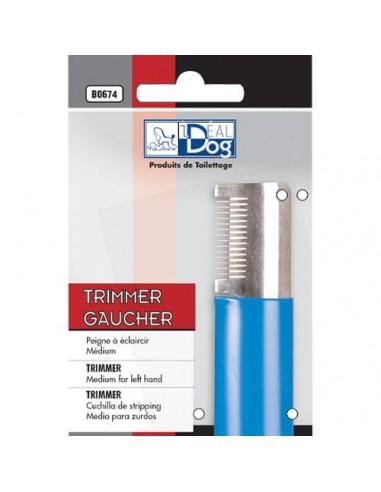 Trimmer IdealDog Gaucher Moyen 14 Dents Bleu