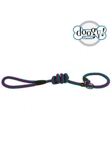 Laisse lasso corde fluo turquoise et violet