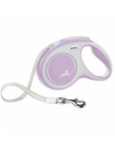 Laisse Flexi New Comfort Sangle Rose