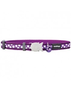 Collier Red Dingo Chats FantaisieViolet pois blanc