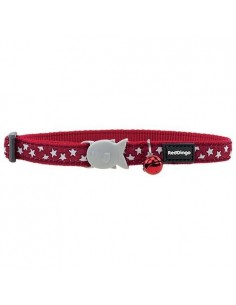 Collier Red Dingo Chats Fantaisie Rouge étoiles blanches