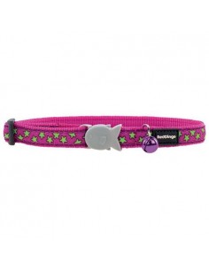 Collier Red Dingo Chats Fantaisie Rose étoiles vertes
