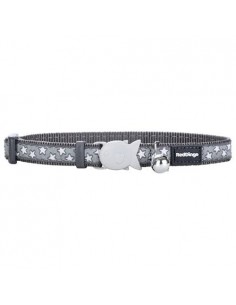 Collier chats Red Dingo gris étoiles blanches