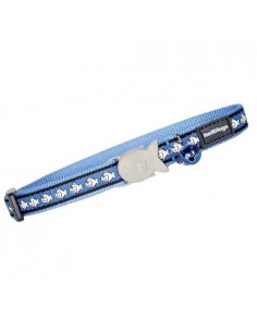 Collier Red Dingo Chats Reflective bleu