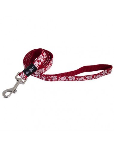 Laisse nylon Tahiti Doogy rouge