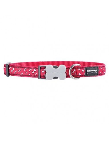 Collier Red Dingo Fantaisie Rouge Os