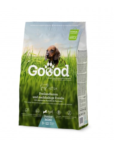 Goood MINI – croquettes chien junior à l’agneau fermier & truite durable