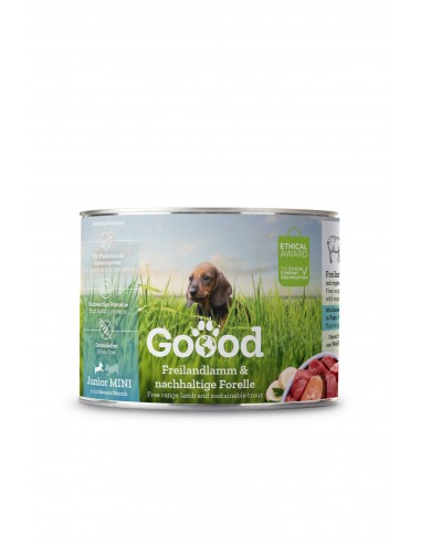 Goood MINI – Pâtée chien junior à l’agneau fermier & truite durable (sans céréales) 200 g