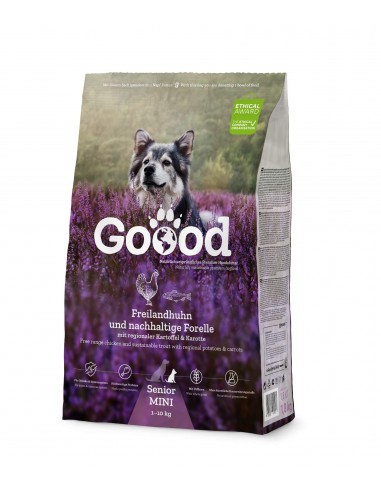 Goood MINI – Croquettes chien senior au poulet fermier & truite durable 1.8kgs