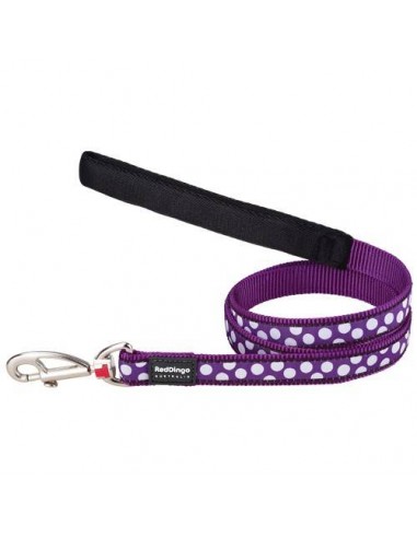 Laisse confort Red Dingo Fantaisie violet pois blanc