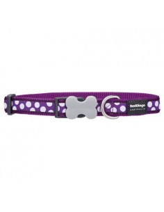 Collier Red Dingo Fantaisie violet pois blanc