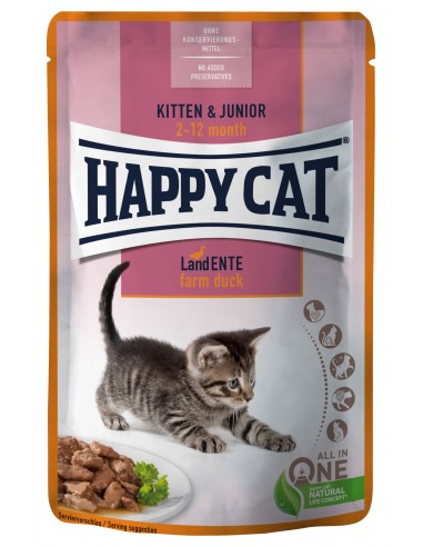 Happy Cat Viande en Sauce Chaton & Canard Country Junior