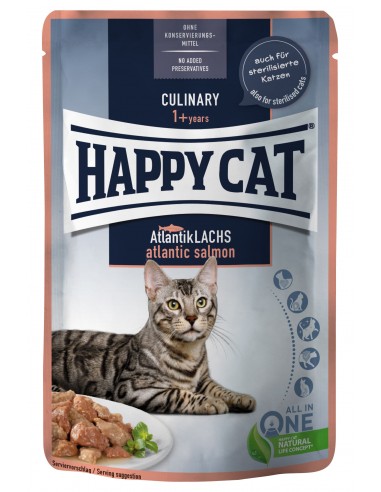 Happy Cat Viande en Sauce - Saumon Atlantique Culinary 85g