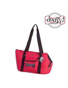 Sac Doogy à motif "os" rouge