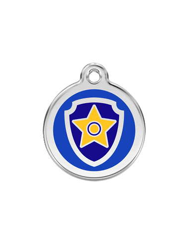 Médaille en émail Chase de la Pat' Patrouille de Nickelodeon Bleu Foncé
