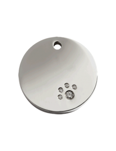 Cercle d'étiquette en acier inoxydable poli Diamante