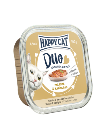 Happy Cat Pâtée Duo Boeuf & Lapin 100g