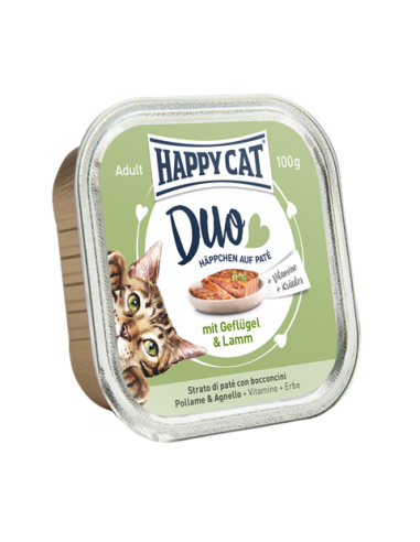 Happy Cat Pâtée Duo Volaille & Agneau 100g