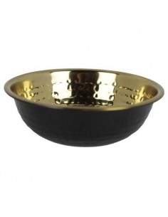 Gamelle en inox design dorée martelée 2